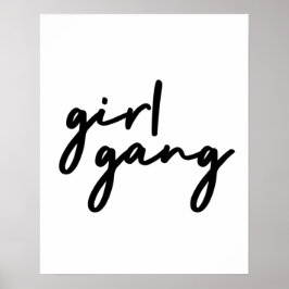 Poster Gang Garota | Moça Cute Poder Moderno Feminismo