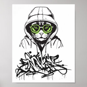 Poster Gangsta Cat Sticker