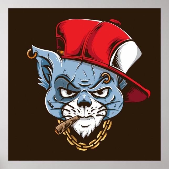 Poster Gangster Cat (Frente)