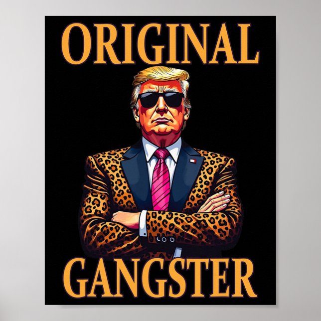 Poster Gangster Original Funny Trump Na moda Pop de Arma  (Frente)
