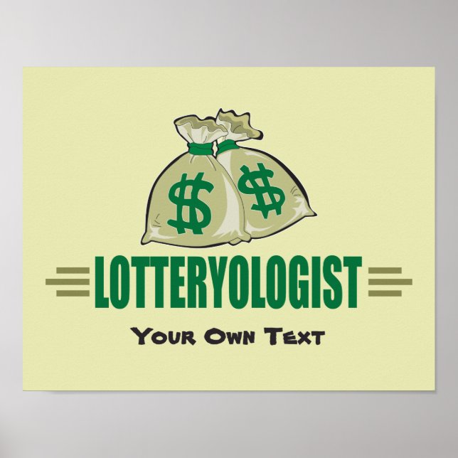 Poster Ganhe a Loteria! Jogador de Loteria Engraçado (Frente)