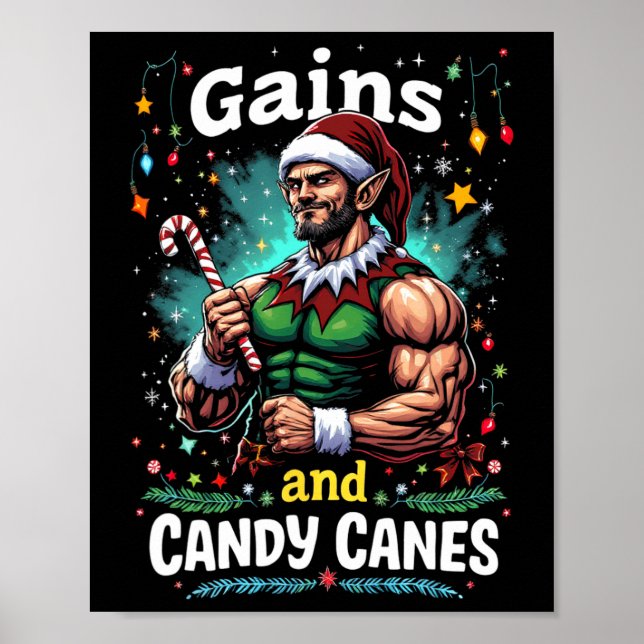 Poster Ganhos E Doces Canas De Natal (Frente)