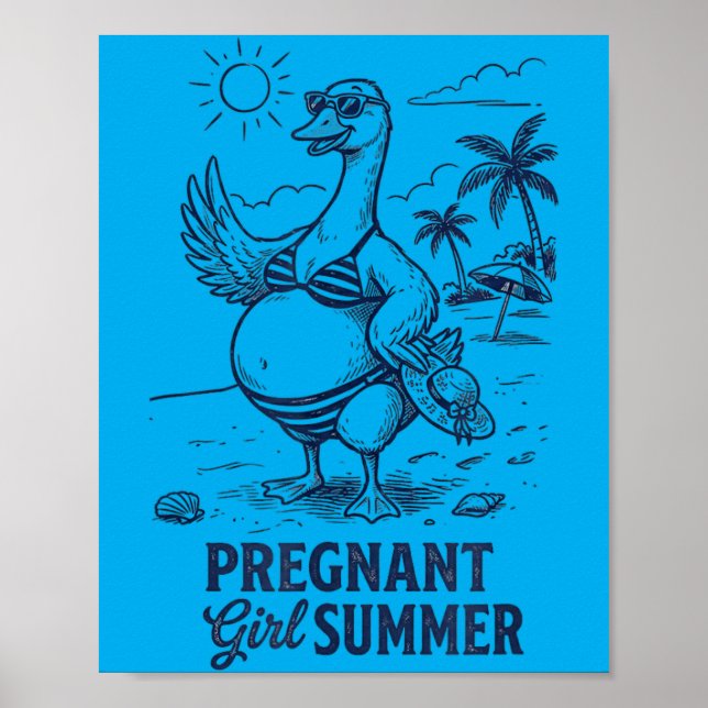 Poster Gansa de Verão Menina Grávida (Frente)