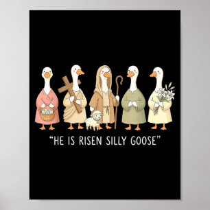 Poster Ganso Bobo Ressuscitado Fé Religiosa Cristã Páscoa