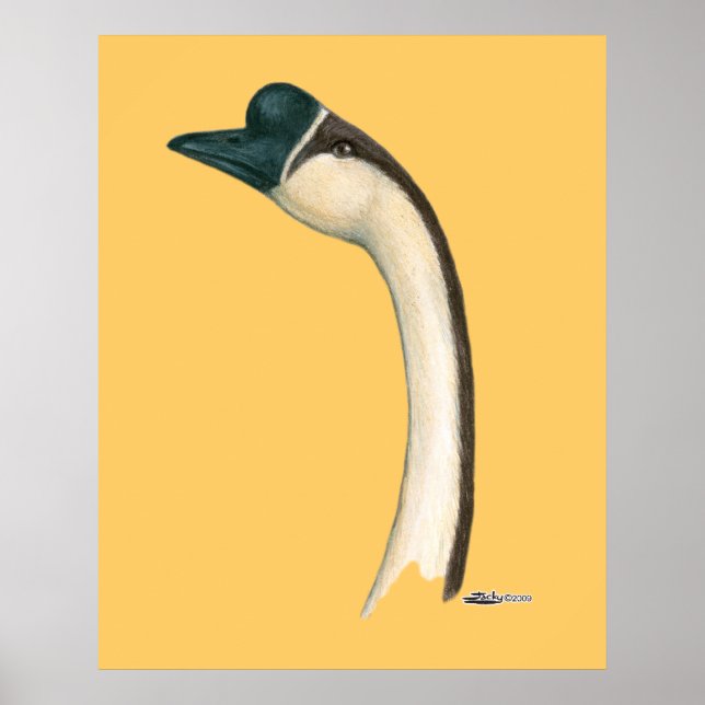 Póster Ganso: Cabeça de Chinês Marrom (Frente)