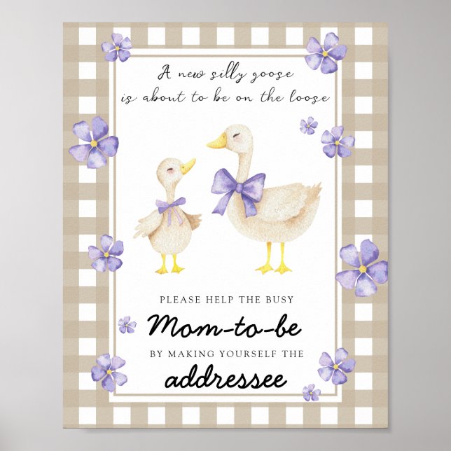 Poster Ganso do bobo - Ajude a Mãe em Ser Ocupada (Frente)