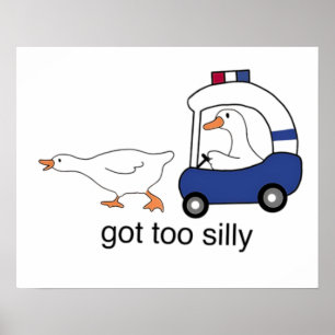 Poster Ganso Engraçado Demais Humor Policial Engraçado