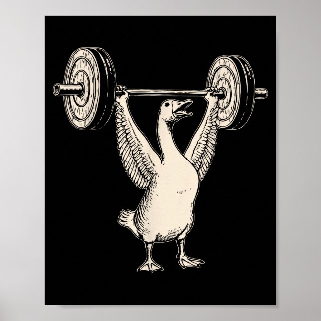 Poster Ganso Engraçado Mãe Musculosa Capa de Bomba de Aca (Frente)