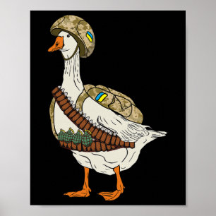 Poster Ganso Militar Ucraniano Combyt Solder Engraçado Ru