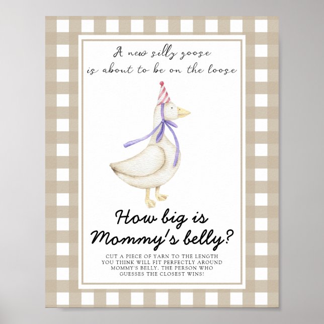 Poster ganso - quão grande é a barriga da mamãe jogo (Frente)