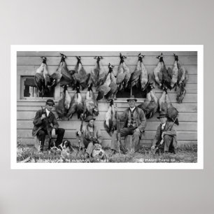 Poster Ganso que caça quedas de Klamath, vintage de