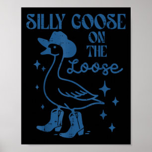 Poster Ganso Solto Cowgirl Vintage Cowboy Tolo Homens Mul