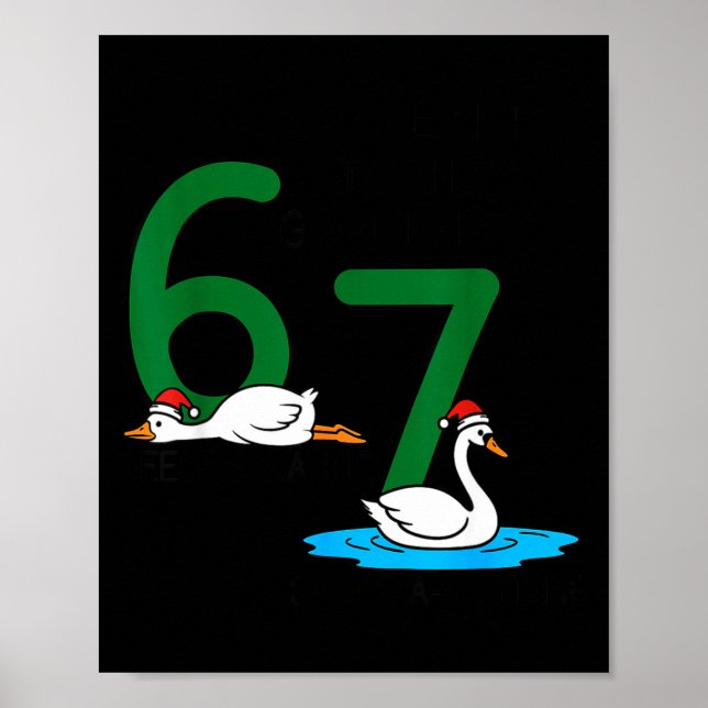 Poster Gansos Pondo Cisnes Nadando 67 Seis Gansos Sete (Frente)
