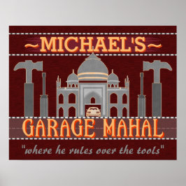 Poster Garage Mahal Man Caverna Encantada Humor Personali