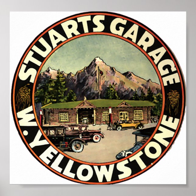 Póster Garage Yellowstone de Stuart (Frente)