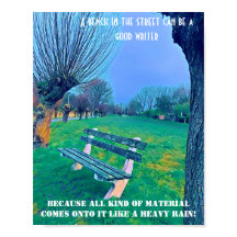 Garden Bench Cote Blue Autumn Call Trees Art