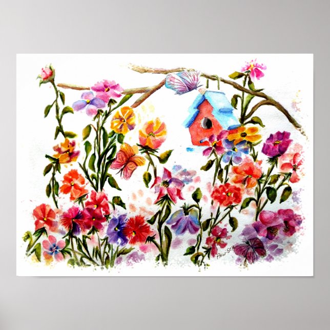 Poster Garden Bird House (Frente)