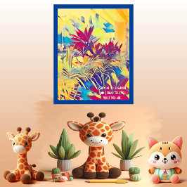 Poster Garden Bush Inspiron Quote Abstrato de Arte de Mur