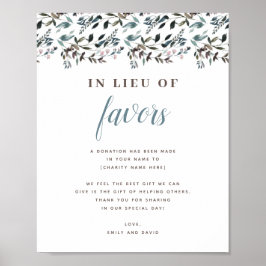 Poster Garden Crest | Caridade da Dádiva de Casamento Azu