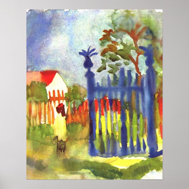 Poster Garden Gates, famosa pintura de August Macke (Frente)