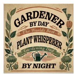 Póster Gardener por dia - Poster brilhante personalizável