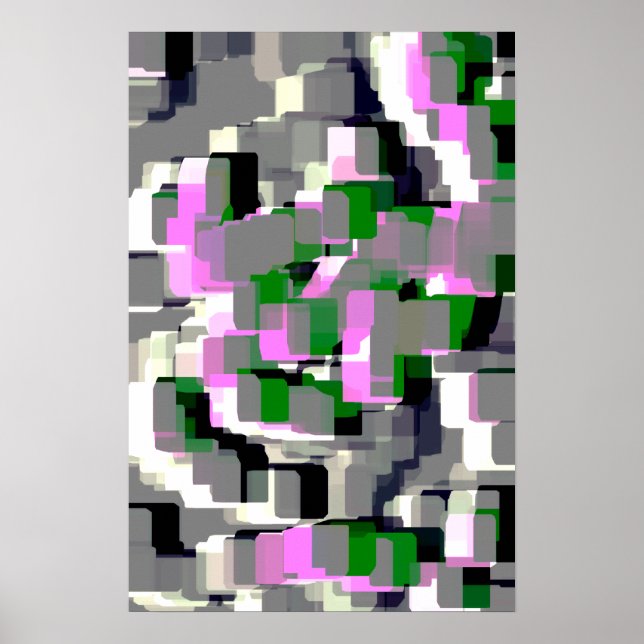 Poster "Gardenias" Arte Geométrica (Frente)