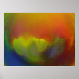 Poster Gardenias Sob Vidro