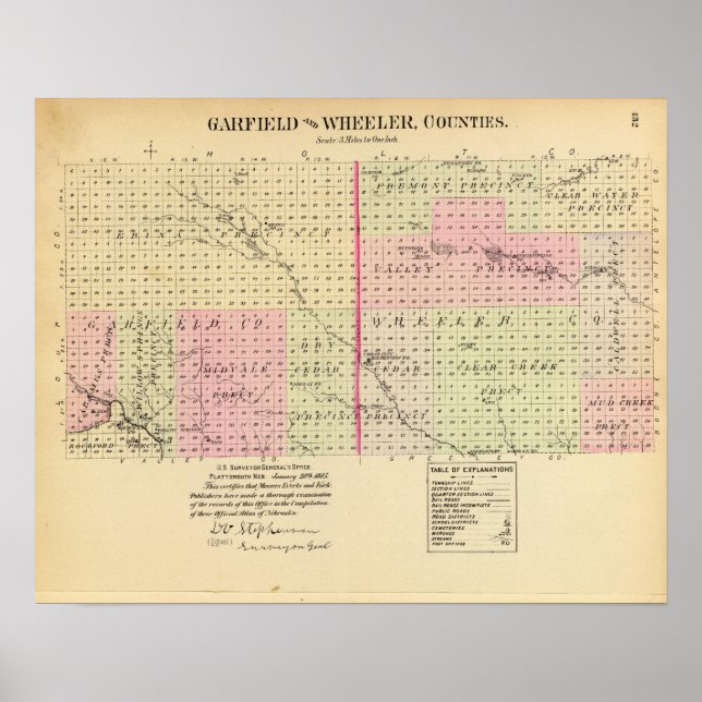 Poster Garfield e Wheeler County, Nebraska (Frente)