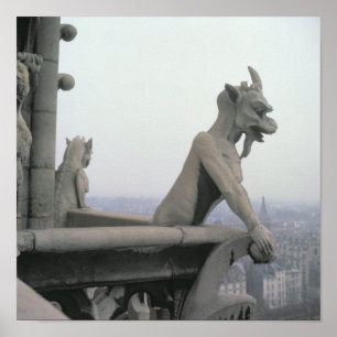 Poster Gargoyle da balustrada do Grande
