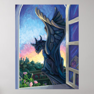 Póster Gargoyle Guardian Fantasy Art