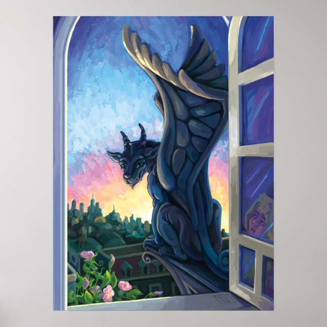 Póster Gargoyle Guardian Fantasy Art (Frente)