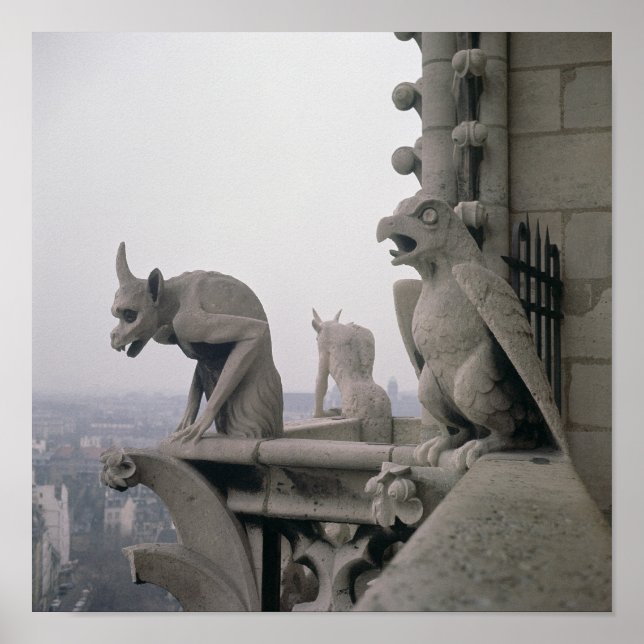 Póster Gargoyles na balustrada do Grande (Frente)