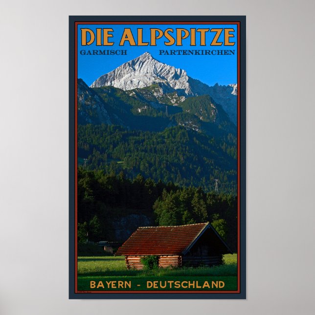 Póster Garmisch - O Alspitze (Frente)
