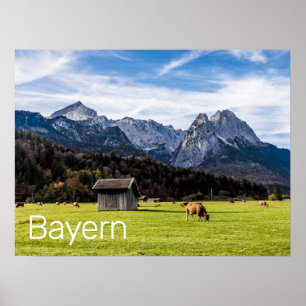 Poster Garmisch Partenkirchen Alps Bavaria Alemanha