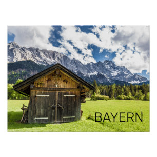 Póster Garmisch Partenkirchen Bavaria Alpes Panorama