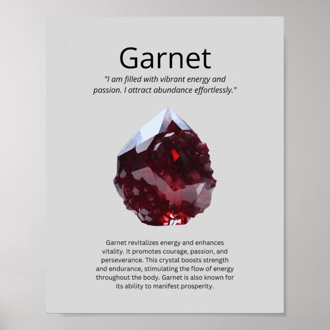 Poster Garnet Crystal Significa (Frente)