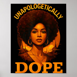 Poster Garota Afro Melanina História Negra Sem Desculpas