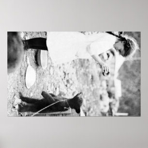 Poster Garota alimentando ursinho na praia