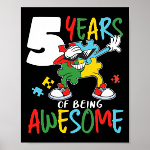 Poster Garota Autista Autista de 5 anos Autismo Autismo