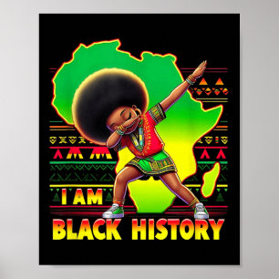 Poster Garota Borboleta Eu Sou História Negra Mês África