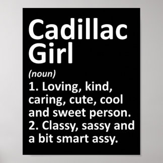 Poster Garota Cadillac Mi Michigan Cidade Divertida Raíze