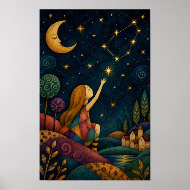 POSTER GAROTA CAPRICHOSA ALCANÇANDO AS ESTRELAS (Frente)
