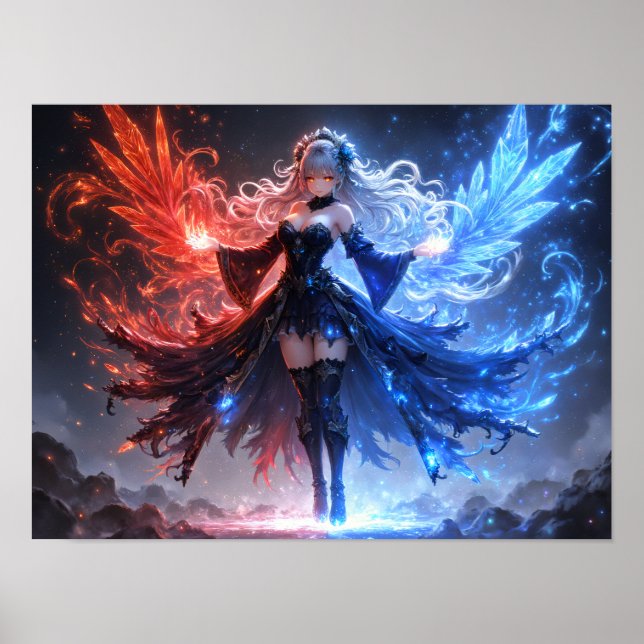 Poster Garota Celestial do Fogo e do Gelo (Frente)