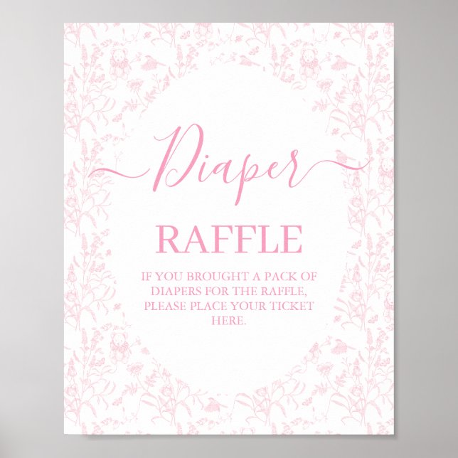 Poster Garota Chá de fraldas Rosa (Frente)