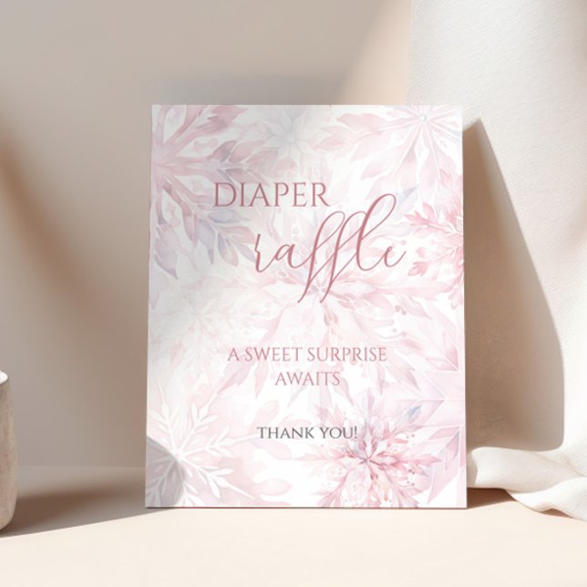 Poster Garota chá de fraldas Rosa Floco de Neve Fralda Ra (Criador carregado)