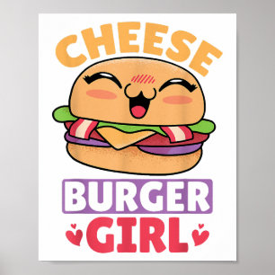 Poster Garota Cheeseburger, Mulheres Hamburger e Cheesebu