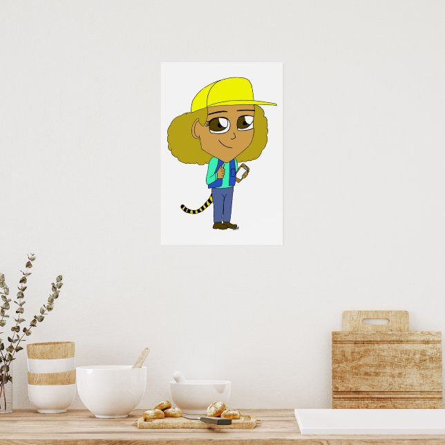 Poster garota chibi com uma cauda de tigre (Cozinha)