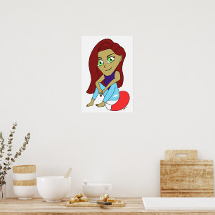 Poster garota chibi raposa