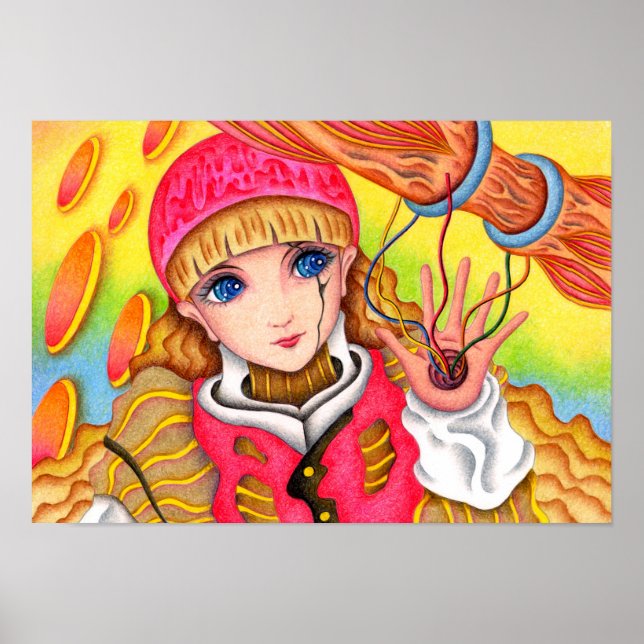 Poster Garota ciborgue. (Frente)
