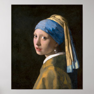 Poster Garota com pérolas   Johannes Vermeer  